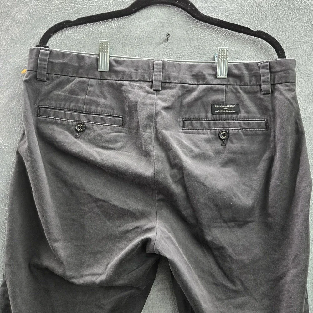 Banana Republic Men Pants 32X34 Gray‎ Chino Skinny Button Slim 33
